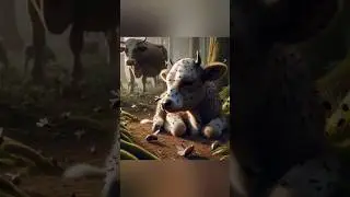 Brave Mother Cow Rescues Calf from Insect Attack | Heartwarming Rescue Mission! #shorts #shortfeed