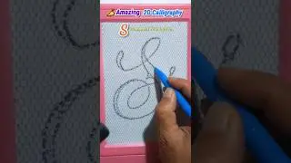 Capital S calligraphy Challenge in 20 sec🔥|Draw with Tanmoy
