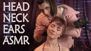 ASMR In Ear Mics Head Massage, Neck Massage, Ear Brushing, Gentle Touching, Sleep Now