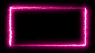 Neon Light Border | Frames Template Video | Glowing Frame Black Screen | Background Loop #85
