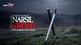 Handmade Anduril Narsil Sword with Scabbard & Wall Mount