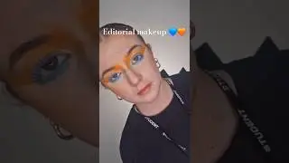 Editorial makeup 💙🧡 #fashion #editorial #makeup #makeupartist #mua #student #creative #blue #orange