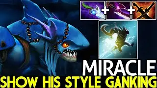 MIRACLE [Slark] Show His Style Ganking with Diffusal + Shadow Blade Dota 2