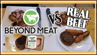 Beyond Meat Vegan Burger Sausage vs. REAL Meat Taste Test by Harry Soo SlapYoDaddyBBQ.com