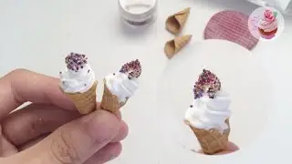 Rainbow soft serve cone ☃