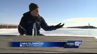 WeatherWatch 12's Chris Gloninger demonstrates a 'frost quake'