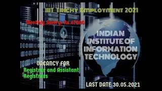 IIT  JOB திருச்சி வேலைவாய்ப்பு 2021 &ndash; ரூ.67000 | IIT RECRUITMENT | TAMIL