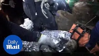 New emotional footage shows boys being saved from Thai cave