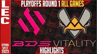 BDS vs VIT Highlights ALL GAMES | LEC Playoffs 2023 Round 1 | Team BDS vs Team Vitality