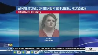 Woman accused of interrupting Ky. funeral procession, nearly causing crash