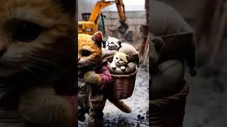 Adorable Cats Fighting For Life #cat #youtubeshorts #short #videoshort #fightingforlife