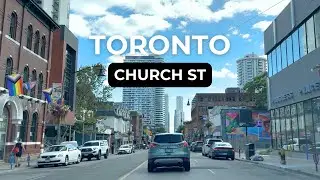 Toronto&rsquo;s Gay Village 4K 2025 | Full Church Street POV  | Car Ambience