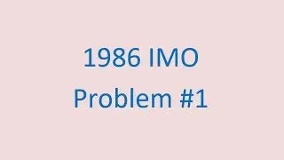 1986 IMO Problem #1