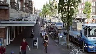 Multimodal street in Amsterdam