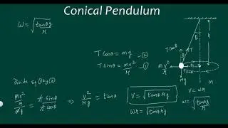 Conical Pendulum full derivation @Kamaldheeriya Maths easy