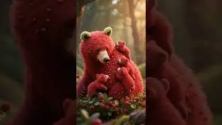 🐻🍓 Berry Bear  #cuteanimals  #fantasywildlife