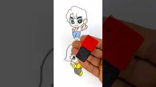 Saja boys hair Acrylic paint game!!😍❤️ #art #ytshort #sajaboy #acrylicpaint