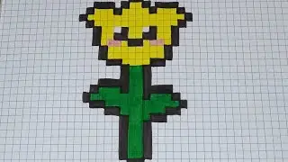 Drawing Pixel Art | How to draw a cute Flower / Tulip | Valentines Day Mothers Day | Draw with Me