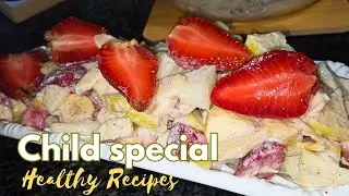 Healthy creamy fruit chat || easy and quick creamy fruit chat recipe