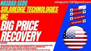 SEDG STOCK : BIG PRICE RECOVERY | SOLAREDGE TECHNOLOGIES STOCK