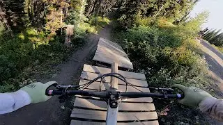 Mountain Bike Trail POV #151 Walk The Line, Silverstar Mountain Resort. (4K)