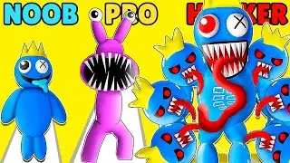 NOOB vs PRO vs HACKER vs GOD in Blu Monster Rainbow Challenge Friends