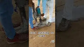 Core cutting cc road rigid pavement #civilwork #construction #civilengineers
