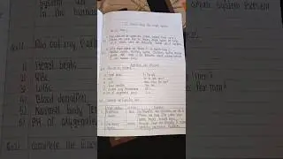 11. Human body and organ system 8th standard #seven hope's
