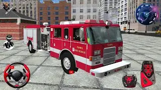 Real Fire Truck Driving Simulator 3D: Fire Fighter Sam Rescue Siren Blippi - Android Gameplay