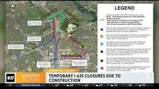 Construction will temporarily close I-635