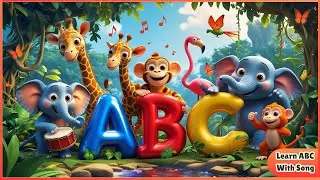 ABC Jungle Jam for Kids🌿🦁 | Learn the Alphabet A-Z with Fun Jungle Animals 🎶🦁 #abcsong #kidssongs