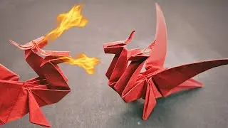 Two-Headed Origami Dragon Comes Alive 🔥 Paper Dragon Tutorial
