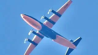 Rare soviet Antonov An-12 overflight / pure sound