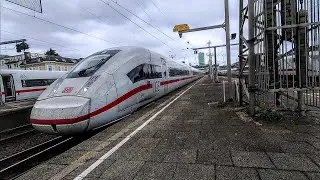 ICE 4 XXL (Baureihe 412) departs a very windy Hamburg Altona - Departure -