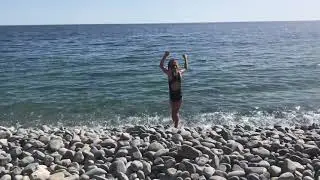 First swim after a broken arm