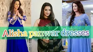 Indian actress Alisha panwar dress designs|long maxi and saree designs