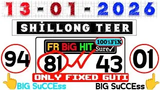 Shillong Teer Live FR 13/01/2026 Khasi Hills Archer Sports Institute Shillong teer Result1st Round