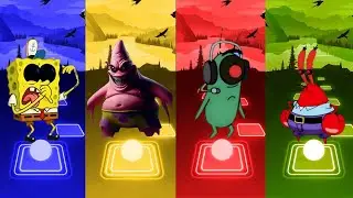 SPONGEBOB Exe 🆚 PATRICK Exe 🆚 PLANKTON Exe 🆚 MR KRABS Exe | Tiles Hop Battle