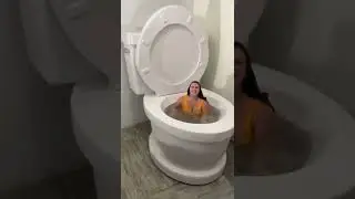 Falling into the Worlds Largest Toilet Green Swimming Pool #shorts #tiktok #share #fnaf #edit #fyp #