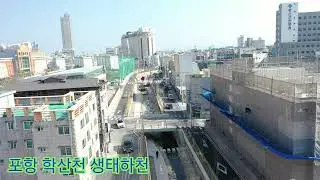 4K [새로운 포항명물 ] 복원된 학산천 생태하천 여행 (포항의 청계천)2026.1