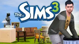 Trying to build a house by dumpster diving in The Sims 3