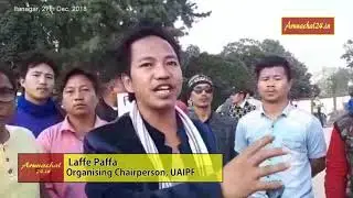 UAPIF staged protest against PRC issue  at Itanagar