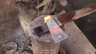 Forged In Fire To Make A Nice Axe From Steel Bar.
