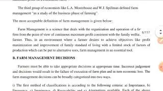 What is Farm management (hindi), Bsc Agriculture notes, Unique Agriculture study