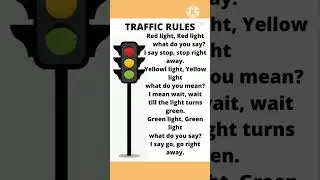 Traffic Rules rhymes /kid's rhymes