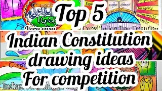 National Constitution Day Poster Drawing easy,26th Nov | Construction day drawing | Law Day drawing