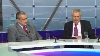 Milo&scaron; Zeman v OVM dne 13.1.2013 v prvn&iacute;m duelu s Karlem Schwarzenbergrem