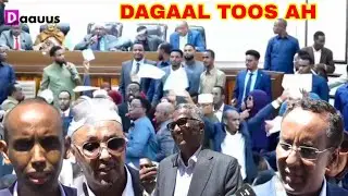 TOOS: dagaalkii Baarlamaanka & Xildhibaano iskugu Hanjabay si Adag..