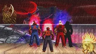 Evil Ryu and Akuma VS. Dragon Ken + Bonus Fight