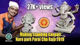 How to make ganpati idol |making narepark paral cha raja 2019 shadu clay replica .by mb creation art